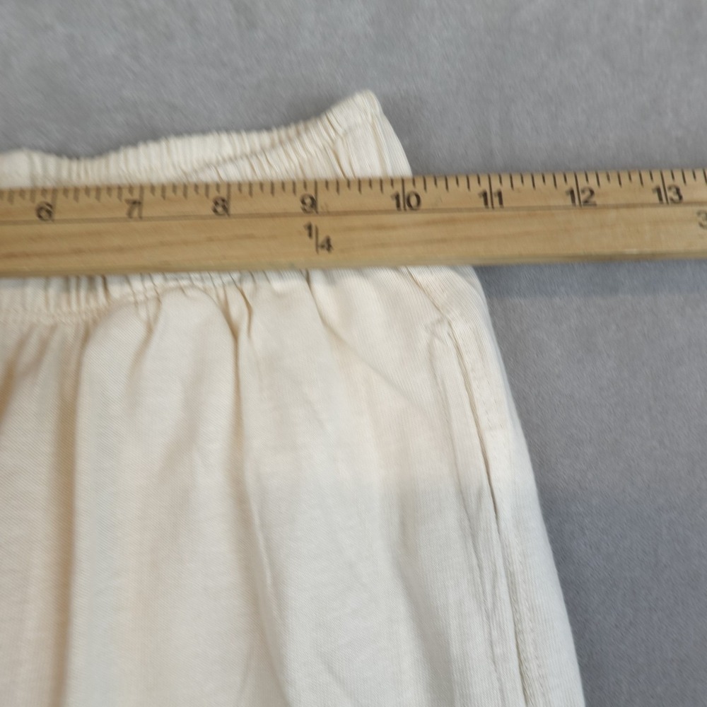 NWT ZARA Pants Flare Pull On High Rise Wide Leg Girls 9/10 Ivory Elastic Waist - Picture 3 of 8